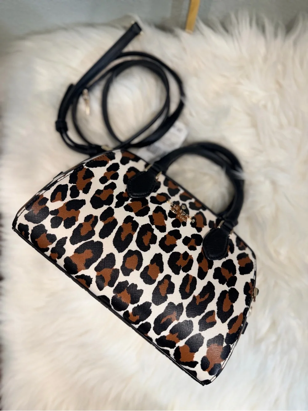 Kate Spade Madison Leopard-Print Dome Satchel